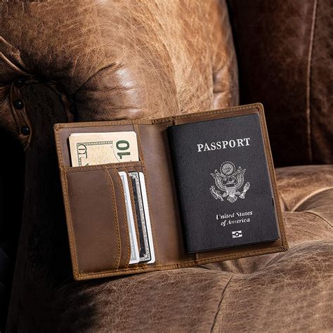 luxury leather passport holder.